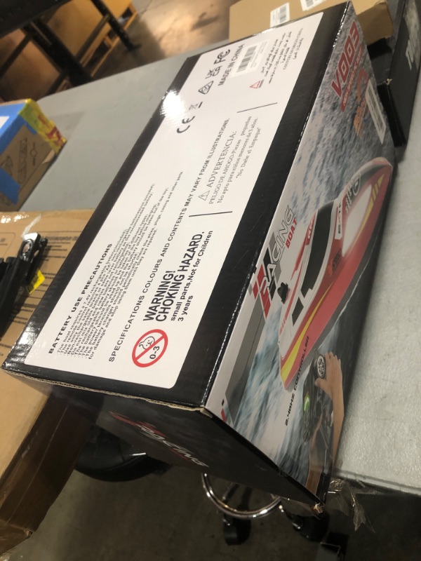 Photo 1 of HEXSOLID Remote Control Boat RC Boat for Pool & Lakes with Capsize Recovery 3 Speeds Cruise Control 30+ KPH Racing Boats 2 Batteries 60Min Pool Toys for Kids & Adults and Ideal Gifts for Kids