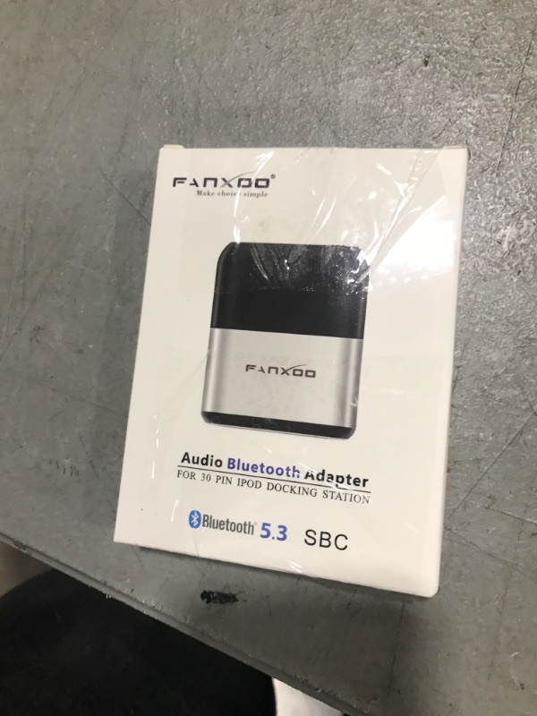 Photo 1 of Fanxoo DockPro Bluetooth Adapter for Bose Sounddock iPod Docking 30 pin Bluetooth 5.0 Adapter Compatible for iPhone iPod Docking Station (Silver Black)