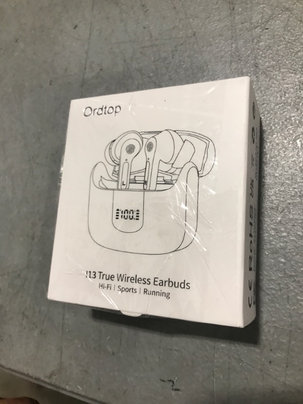 Photo 1 of Wireless Earbuds, Bluetooth Headphones 2025 NEW Ear Buds 40H Bass Stereo in-Ear Earphones ENC Noise Cancelling 5.3 Earbuds with 4 HD Mic, USB-C LED Display IP7 Waterproof Sport Headset for Android iOS