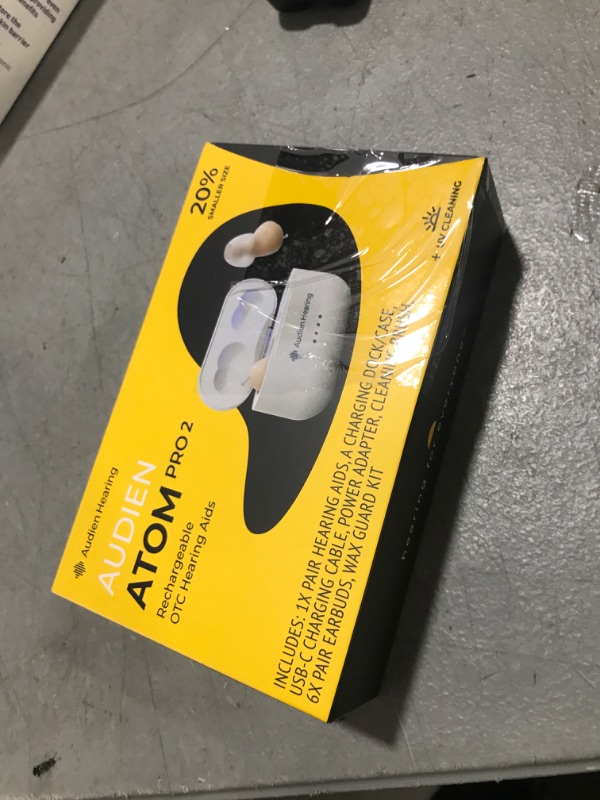 Photo 1 of Audien ATOM PRO 2 Wireless Rechargeable OTC Hearing Aid, Premium Comfort Design and Nearly Invisible
