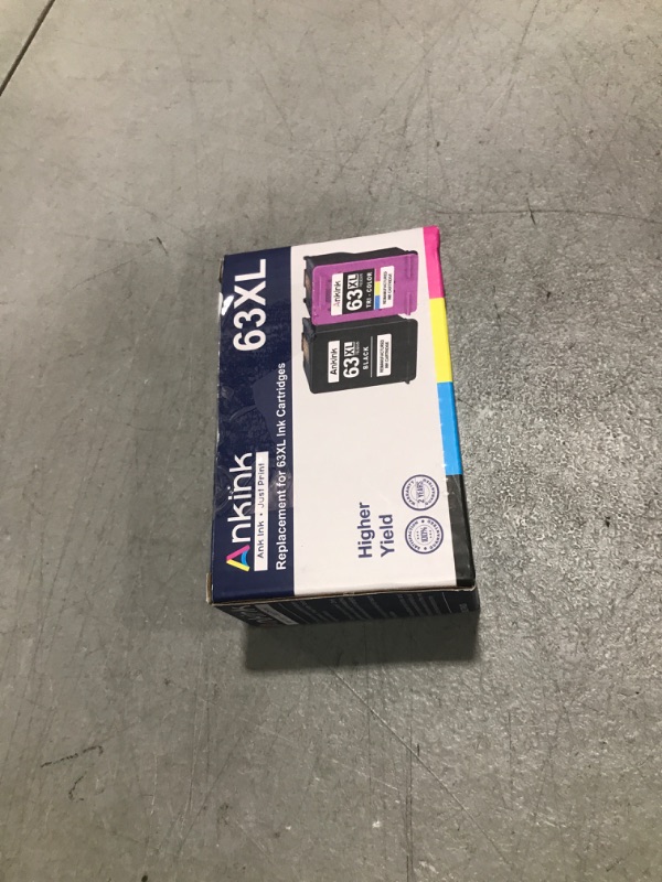 Photo 1 of Ankink Remanufactured Ink Cartridge Replacement for HP Ink 63 63XL (Black and Color Combo Pack) Fit for HP63 3830 4650 4652 4655 5200 5252 5255 5258 4520 4512 1112 2132 3630 3632 Printers BK Tricolor