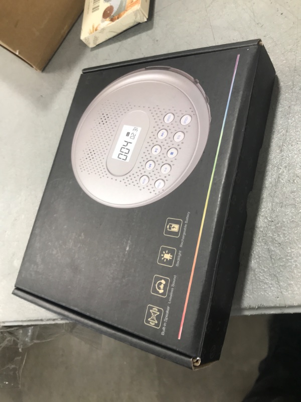 Photo 1 of ARAFUNA CD Player Portable, Rechargeable Portable CD Players for Car with Speakers, Anti-Skip Walkman CD Player with Backlit Button, LCD Display and AUX Cable