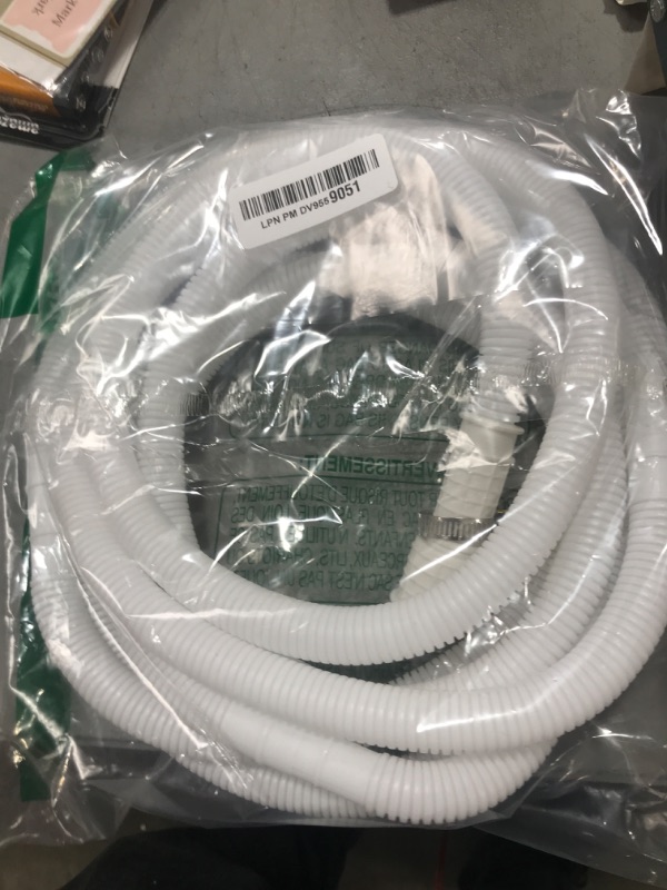 Photo 1 of geonfi Flexible Universal Dehumidifier Drain Hose, with Cuttable Rubber Adapter & Connect Clamp,Replacement Hose for Dehumidifiers&Portable Air Conditioners(White,13 Feet)