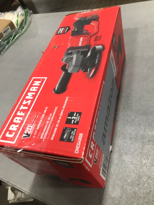 Photo 1 of CRAFTSMAN V20* Angle Grinder, Small, 4-1/2-Inch, Tool Only (CMCG400B)