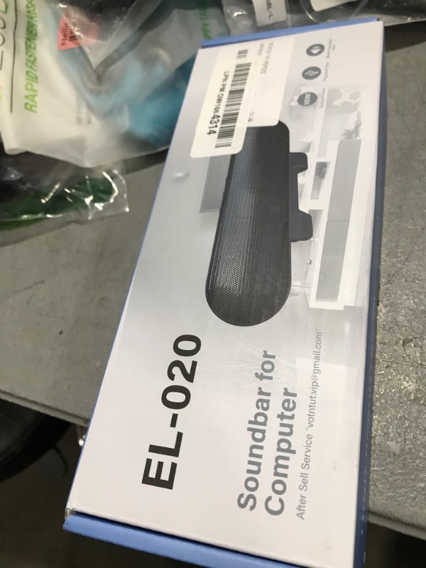 Photo 1 of LXTNFU Computer Speakers for Desktop Monitor,Single Speakers for Desktop PC,Laptop Speaker with Loud Sound,Volume Control Easily Clamps to Monitors(USB-C to USB Adapter Included) (Black)