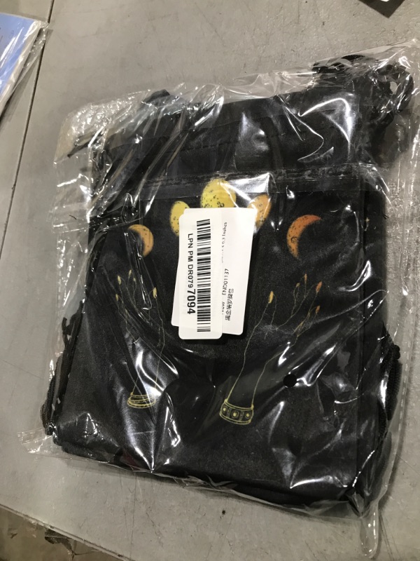 Photo 1 of EYNDYN 9PCS Tarot Bags Velvet Storage Pouches with Drawstrings, Black and Gold, 7.1 x 6.3 Inches
