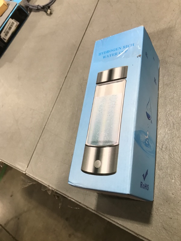 Photo 1 of Hydrogen Water Bottle Generator, Portable Hydrogen Water Ionizer Machine Rechargeable,Hydrogen Rich Water Glass Health Cup for Travel 420ml Gift for Friends/Women/Men/Mom/Father/Grandpa/Grandma
