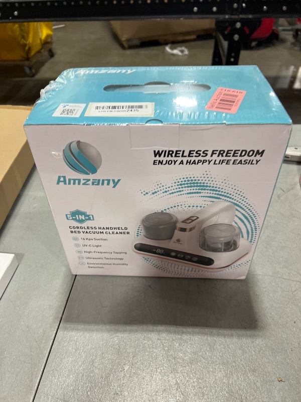 Photo 1 of Amzany Mattress Vacuum Cleaner - 5-in-1 Cordless Bed Vacuum Cleaner, Powered by Ultrasonic Technology, 16Kpa Strong Suction,Low Noise,Suitable for Dust, Pet Hair, Etc - Grey