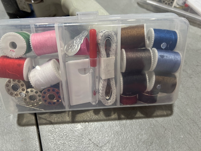 Photo 1 of  Embroidery Thread  with Clear Plastic Storage Box 