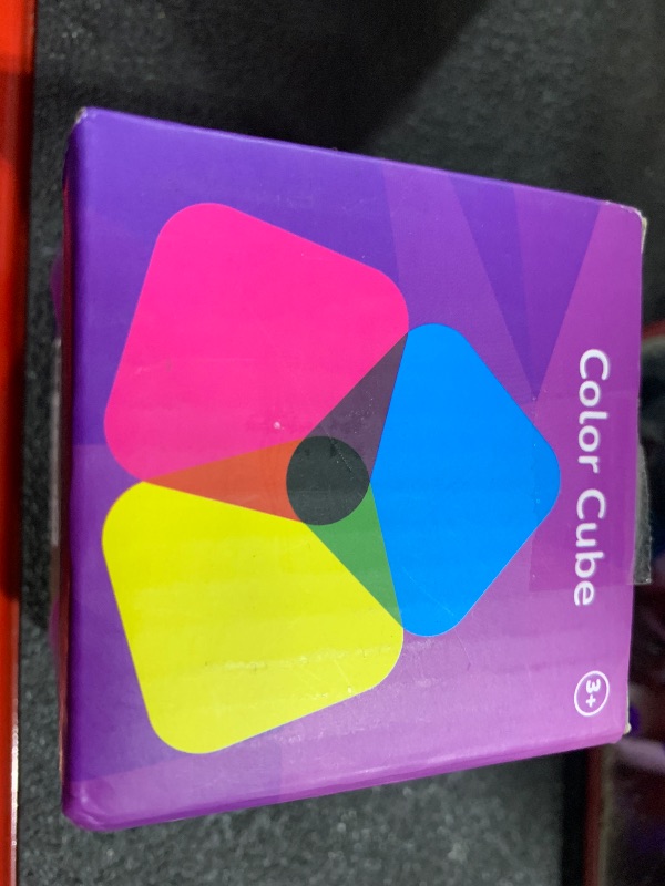 Photo 1 of iKeelo Color Cube (2.4inch) with Stand - Mesmerizing Color Mixing Acrylic Glass Prism for Color Recognition, A Fun Conversation Starter