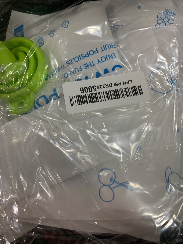 Photo 1 of 100 Pcs Ice Popsicle Bags with funnels,Multicolor Transparent Stackable Easy Release Plastic Ice Bags, Self-Seal Freezing Maker,Suitable for making popsicles of various flavors