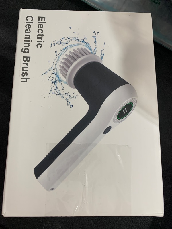Photo 1 of PUFTEM Electric Spin Scrubber, Cordless Shower Scrubber with Battery Level Display, 2 Speeds Electric Scrubber for Cleaning with 6 Replaceable Heads, Cleaning Brush for Bathroom/Sink/Window