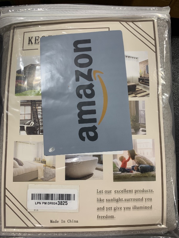 Photo 1 of KEQIAOSUOCAI 90 Inch Blackout Curtains Hook Tape Belt Back Tab Cotton Farmhouse Linen Curtains Track Style Pleated Curtain Drapes for Living Room, Greyish Beige, 50 by 90 Inches Long, 2 Panels