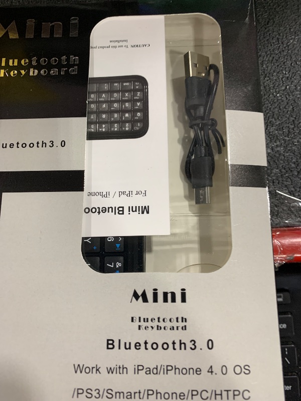 Photo 1 of Bluetooth 3.0 Keyboard,Rechargeable Mini Slim Travel Size Wireless Pocket Keypad Small Portable 49 Keys Keyboard for PC Notebook Tablets Smartphones