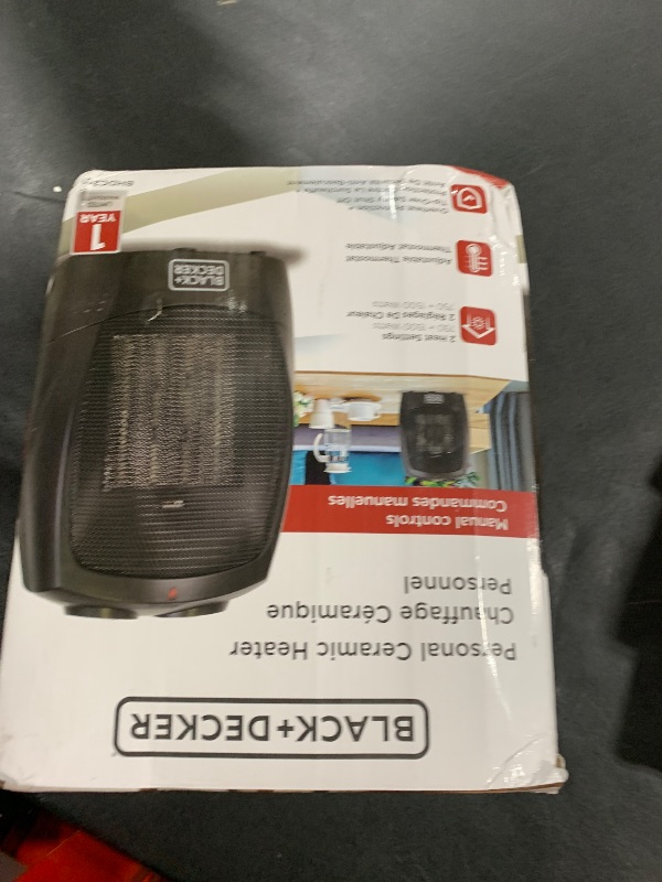 Photo 1 of BLACK+DECKER Portable Space Heater, Room Space Heater with Carry Handle for Easy Transport