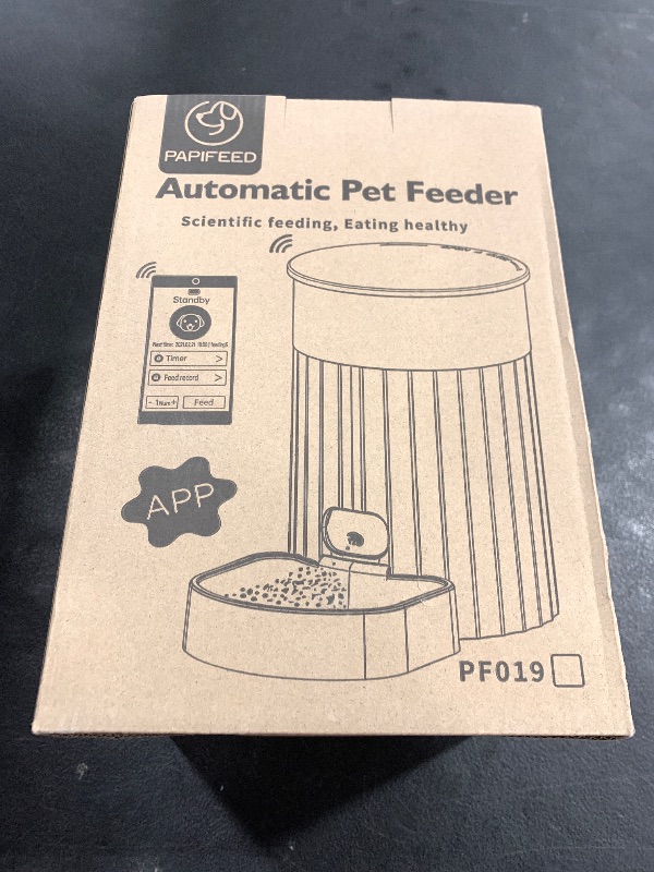 Photo 1 of PAPIFEED Automatic Cat Feeder 3L, 2.4G WiFi Auto Pet Food Dispenser for Cats and Small Dogs, Timed Cat Feeder Programmable Portion Size with APP Control & Alexa 1-10 Meals Per Day (White)
