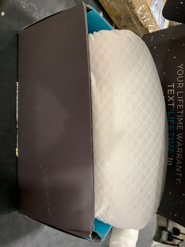 Photo 1 of DreamyBlue Signature Pillow w/Adjustable Loft • Shredded Memory Foam Fill • Neutral Alignment for Side, Back, and Stomach Sleepers • Washable Bamboo Rayon Cover • CertiPUR-US Certified Foam (Queen)