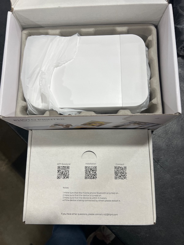 Photo 1 of HPRT 4x6 Photo Printer, +20 Sheets&1 Ribbon, Picture Printer for iPhone, Android, Portable Dye-Sublimation, AR Video Printing?White?