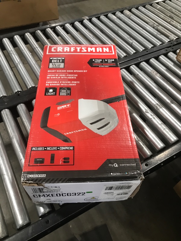 Photo 1 of CRAFTSMAN 1/2-HP Smart Belt Drive Garage Door Opener Wi-fi Compatibility