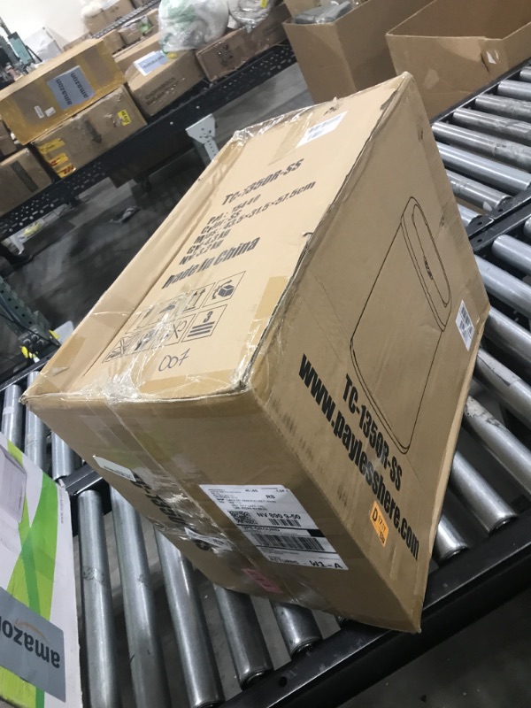 Photo 1 of Kitchen Trash Can with Lid, 13 Gallon Automatic Garbage Can for Bathroom Bedroom Home Office 50 Liter Touch Free High-Capacity Brushed Stainless Steel Waste Bin