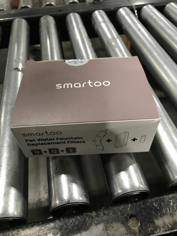 Photo 1 of Smartoo Official 12 Packs Dog Water Filter Replacement and 12 Sponges with 1 Pump Holder for 7L/236oz/1.8Gal Stainless Steel Dog Water Fountain