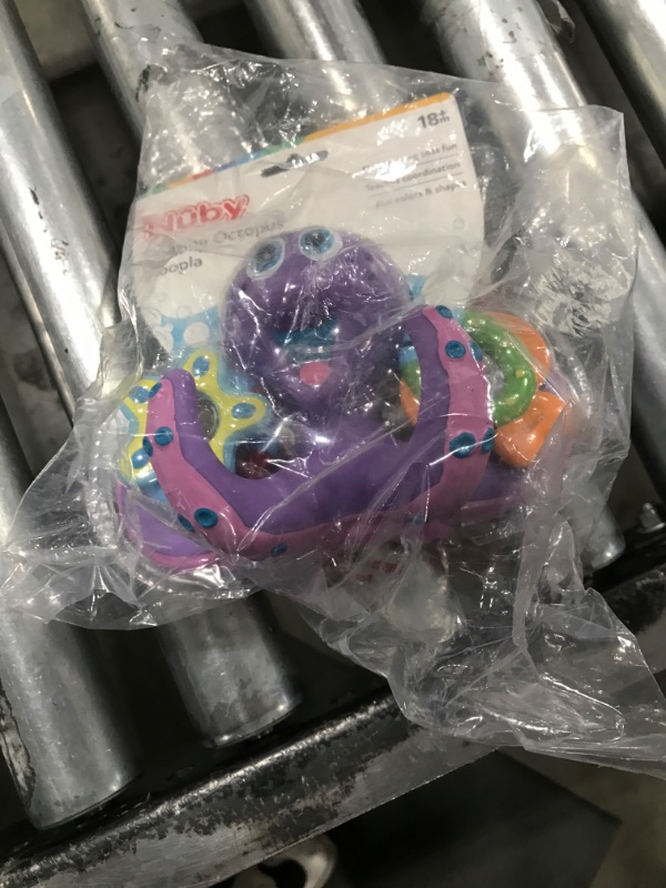 Photo 1 of Nuby Floating Octopus Toy with 3 Hoopla Rings - Baby Bath Toy for Boys and Girls - 18+ Months - Purple (Pack of 1)
