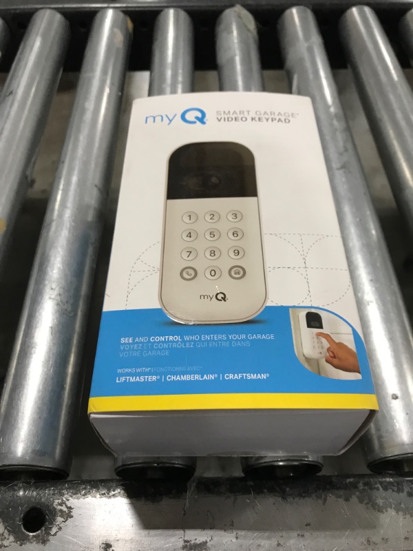 Photo 1 of myQ Smart Garage Door Video Keypad with Wide-Angle Camera,Customizable PIN Codes,and Smartphone Control–Take Charge of Your Garage Access Works with Chamberlain, LiftMaster and Craftsman openers,White