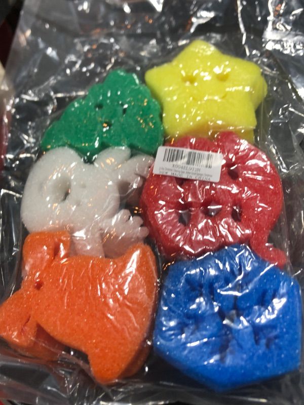 Photo 1 of 12 Pack Christmas Sponges Christmas Kitchen Decor Christmas Cleaning Sponges Cute Kitchen Scrub Sponges Christmas Tree Non Scratch Temperature Sensitive Scrubbing,Dish Pots and Pans Dishwashing. 