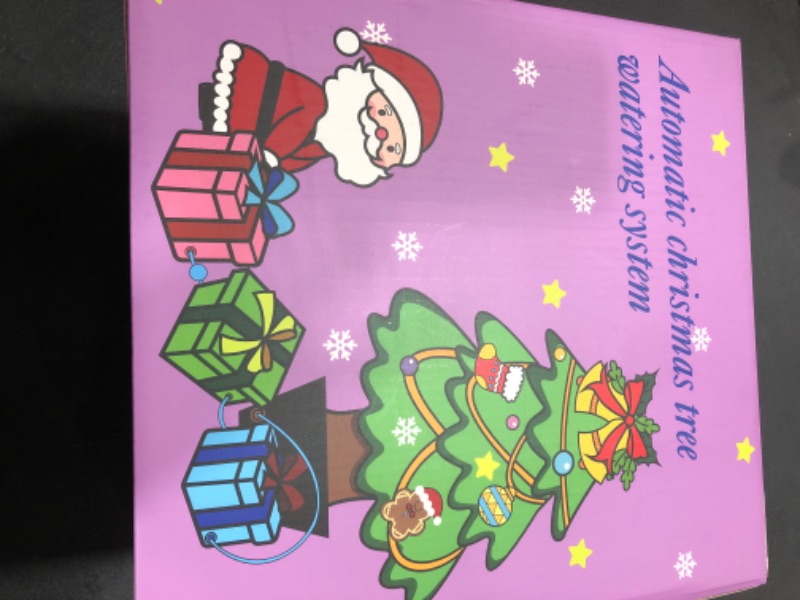 Photo 1 of Automatic Christmas Tree Watering System - Christmas Decorations Automatic Christmas Tree Waterer Looks Like a Present Box - Santa’s Tree Helper Keeps Your Live Tree Healthy and Green (3BOX - P-B-G)