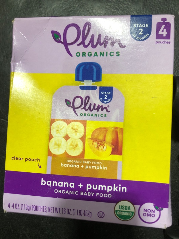 Photo 2 of Banana and Pumpkin - 4 oz Pouch (Pack of 4) EXPIRE:01/11/25