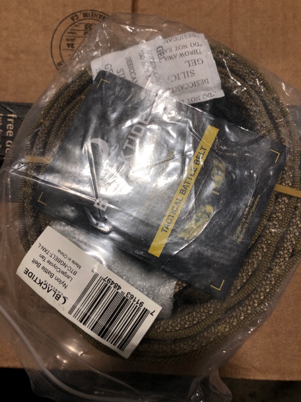 Photo 1 of BLACKTIDE CONCEPTS TACTICAL BATTLE BELT | Navy SEAL Designed, Tested & Guaranteed| Tactical & MOLLE Gear| COYOTE TAN-L