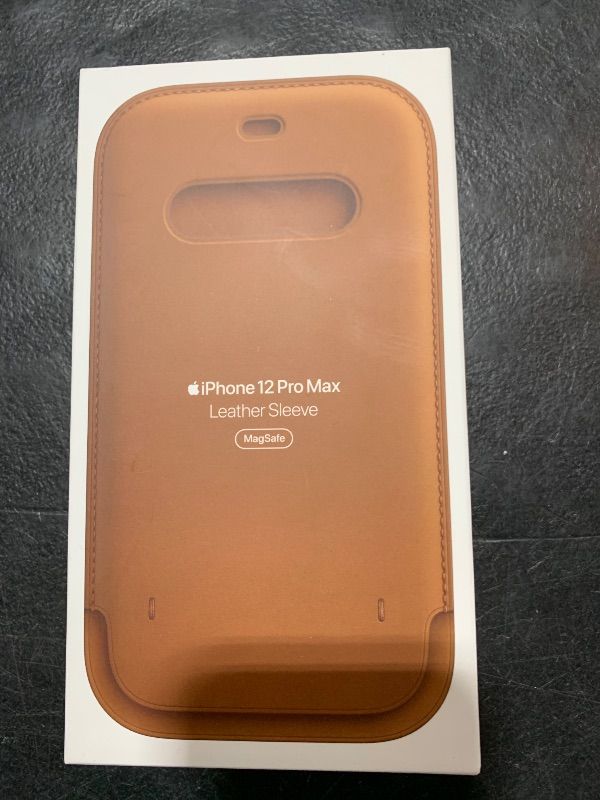 Photo 2 of Apple iPhone 12 Pro Max Leather Sleeve with MagSafe - Saddle Brown