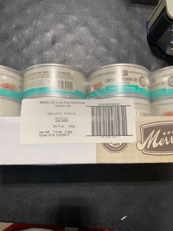 Photo 1 of Merrick Limited Ingredient Grain Free Wet Cat Food Pate, Real Duck Recipe, For Adult Cats of All Breed Sizes, Cat Food for Cats with Food Sensitivities, 5 OZ Can (Pack of 24)