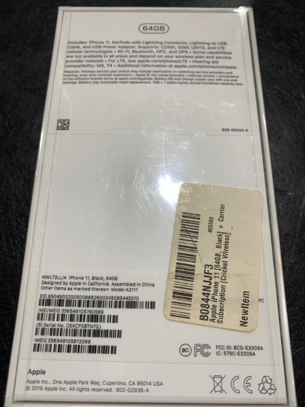 Photo 5 of Apple iPhone 11 [64GB, Black] + Carrier Subscription [Cricket Wireless]