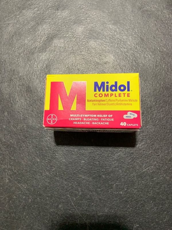 Photo 1 of Midol Complete Caplets, 40-Count Box  BB  02-2025