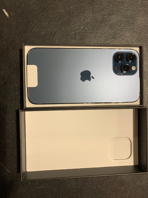 Photo 3 of Apple iPhone 12 Pro Max (256GB, Pacific Blue) [Locked] + Carrier Subscription  CRICKET CARRIER 