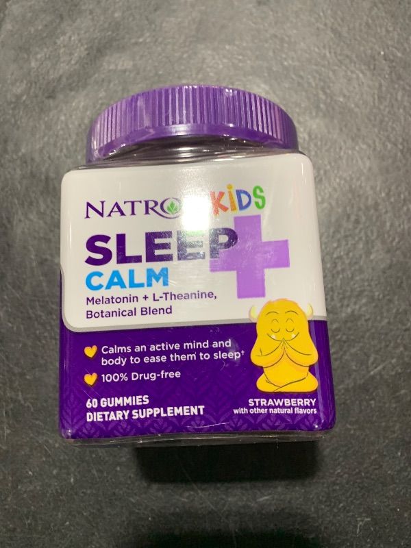 Photo 2 of   BB 03-2025  Natrol Kids Sleep + Calm, Strawberry - 60 Gummies