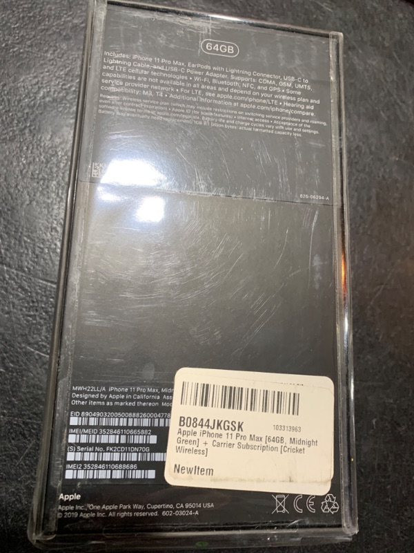 Photo 6 of Apple iPhone 11 Pro Max [64GB, Midnight Green] + Carrier Subscription [Cricket Wireless]