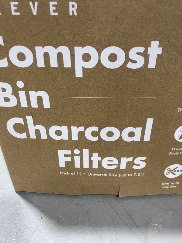 Photo 2 of 12 Charcoal Filters for 1.3 Galion Indoor Compost Bin Kitchen Odorless with Lid for Composting Food Waste Bucket for Counters, Stainless Steel Kitchen Compost Bin Countertop Trash Can Scrap Container