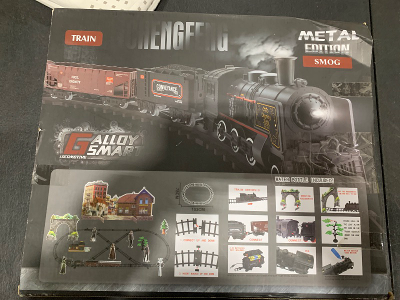 Photo 1 of Baby Home Metal Alloy Model Train Set, Electric Train Toy for Boys Girls, with Realistic Train Sound?Lights and Smoke, Gifts for 3 4 5 6 7 8+ Year Old Kids