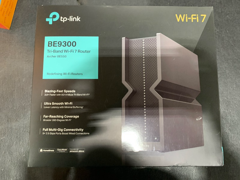 Photo 2 of TP-Link Tri-Band BE9300 WiFi 7 Router Archer BE550 6-Stream 9.2Gbps Full 2.5G Ports 6 Internal Antennas Covers Up to 2,000 Sq. Ft. Add Easy-Mesh Device for Extended Coverage VPN Support