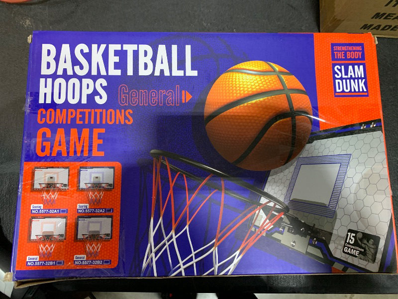 Photo 1 of HopeRock Indoor Mini Basketball Hoop for Kids, Basketball Hoops Over The Door with LED Lighting, Mini Hoop with Scoreboard & 3 Balls, Basketball Toys Gifts for 5 6 7 8 9 10 11 12 Year Old Boys Girls