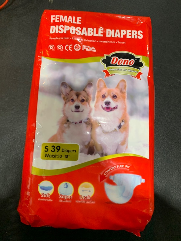 Photo 2 of Dono Disposable Dog Diapers Female, Super Absorbent Doggie Diaper, Rapid-Dry Gel Technology Puppy Diapers, Leak-Proof Fit Cat Diapers for Doggy in Heat,Excitable Urination,Incontinence,Training