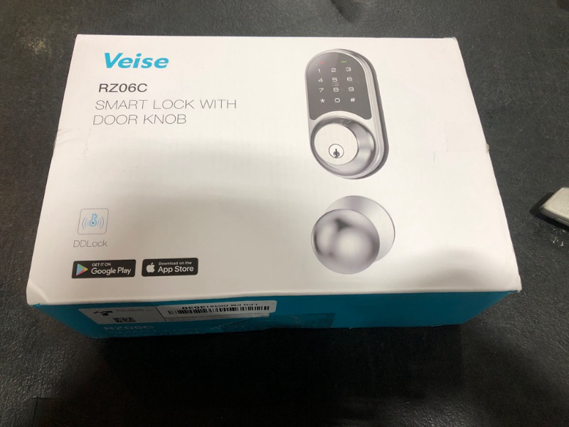 Photo 2 of Veise Smart Locks for Front Door, 2 Knob Handle Set, Keyless Entry Deadbolt, App Control, Electronic Touchscreen Digital Keypad, Auto Lock, Easy Installation, IP54 Waterproof, Matte Black