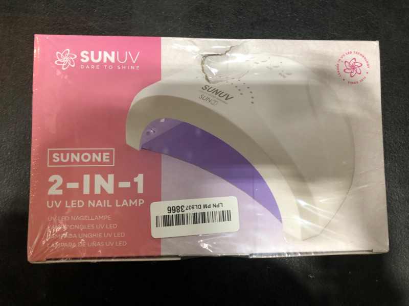 Photo 2 of UV LED Nail Lamp, SUNUV Gel Light for Nail Polish 48W UV Dryer with 3 Timers SUNone White