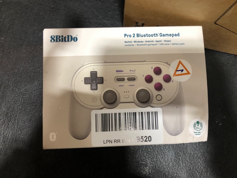 Photo 2 of 8Bitdo Pro 2 Bluetooth Controller for Switch, Hall Effect Joystick Update, Wireless Gaming Controller for Switch, PC, Android, and Steam Deck & Apple (G Classic Edition)