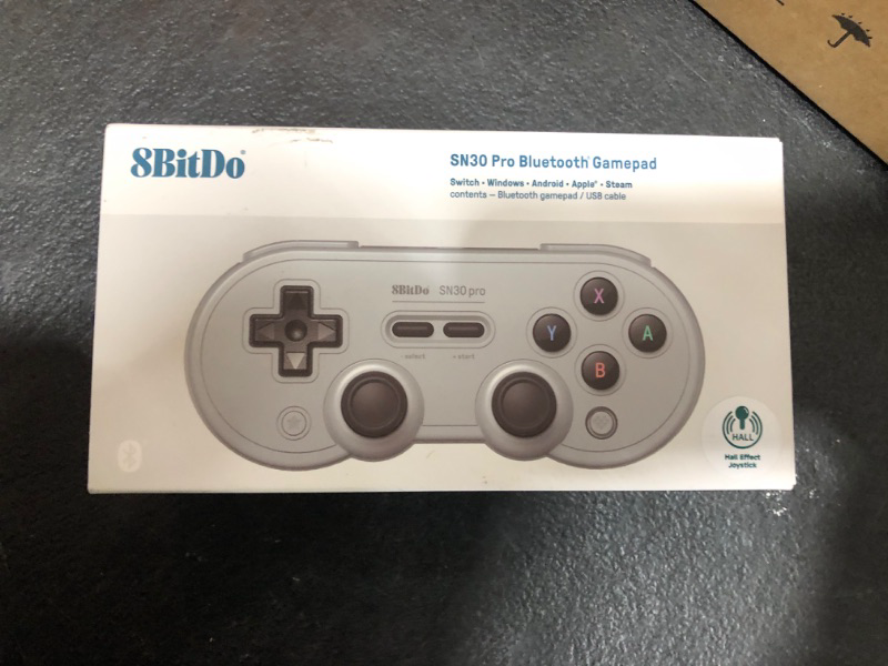 Photo 2 of 8Bitdo SN30 Pro Bluetooth Controller, Hall Effect Joystick Update, Compatible with Switch, PC, macOS, Android, Steam Deck & Raspberry Pi (Gray)