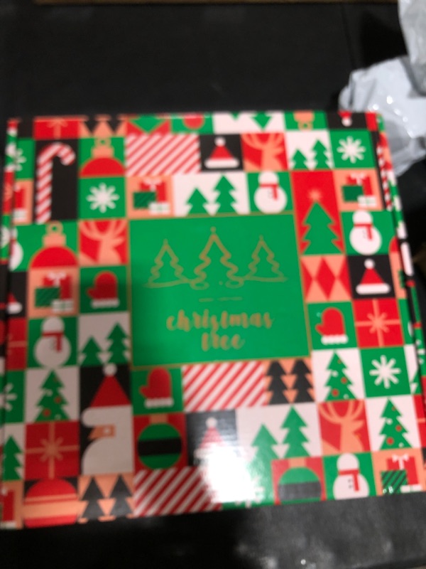 Photo 1 of Dual Color Change & Timer 5 FT Pop Up Christmas Tree with 60 Warm White & Multi Color Fairy Light 3D Star 15 Ball Ornament, Tinsel Christmas Tree Slim Pencil Xmas Tree for Home Holiday Decor Indoor