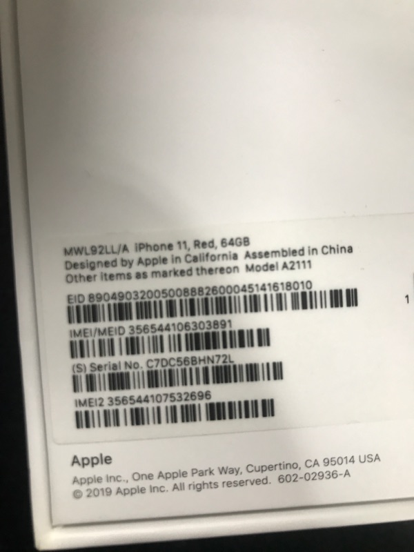 Photo 5 of Apple iPhone 11 [64GB, (Product) RED] + Carrier Subscription [Cricket Wireless]