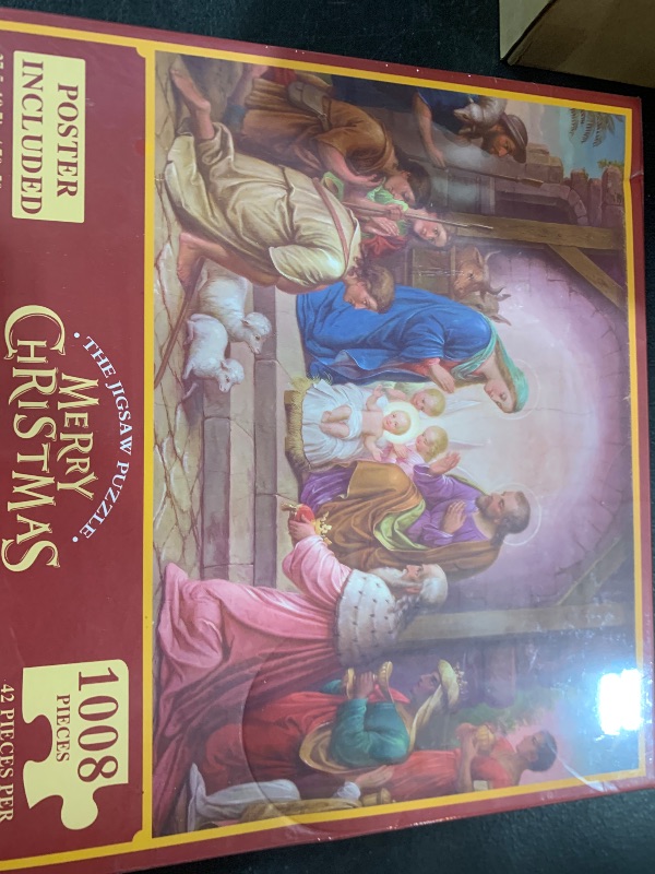 Photo 2 of 2024 advent calendar christmas puzzle 1008 pieces adult Kids,The Birth of Jesus jigsaw,24 Days Countdown Calendar,Family Game Puzzle,Christmas Gift Idea for Teens,Home Decoration